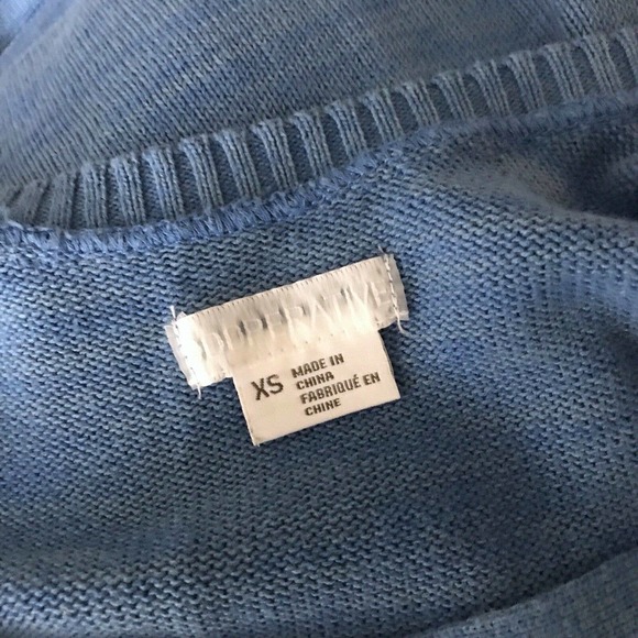 Cooperative Urban Outfitters Blue Palm Tree Sweater Open Strap Back Size XS - Picture 8 of 10